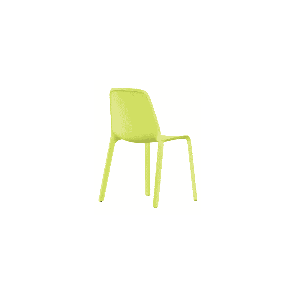 Chaise visiteur Interstuhl Mono en polypropylène, empilable, couleur jaune moutarde, capacité de charge 120 kg