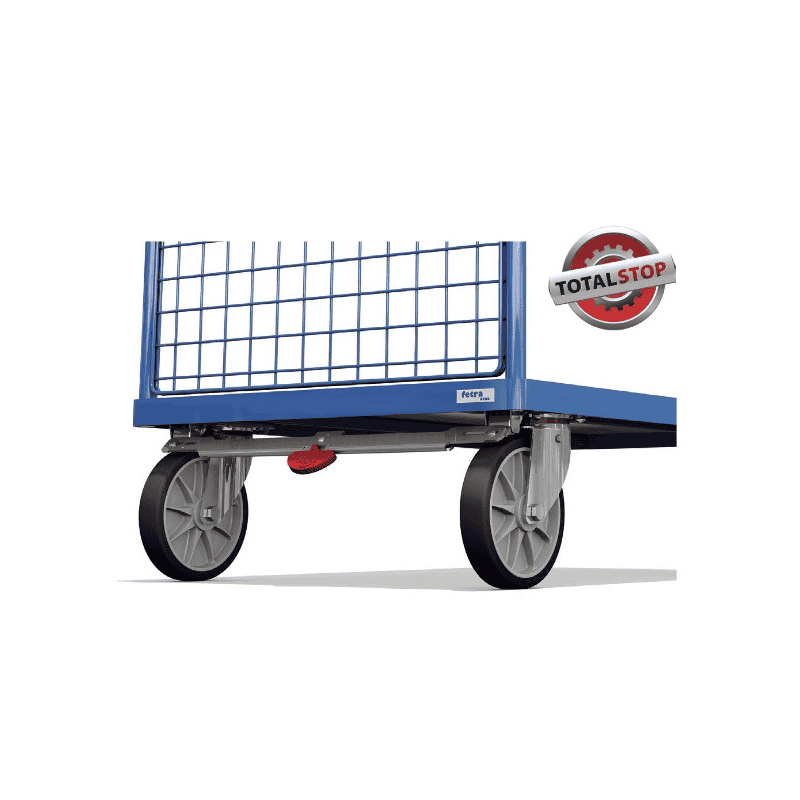 TOTALSTOP-Zentralbremssystem für Transportwagen