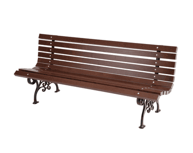 Banc de parc-Salzburg en bois de pin, avec dossier, 1800 x 627 x 730 mm