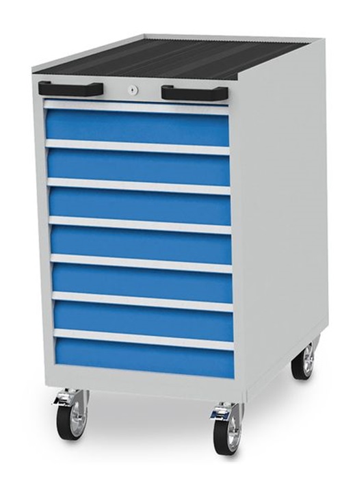 Bedrunka+Hirth Mobiler Schubladenschrank, R 18-24, 7 Schubladen, 555 x 736 x 990 mm