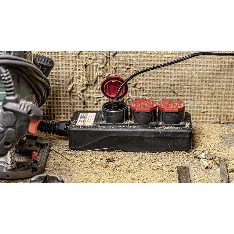 Steffen Multiprise PROFESSIONAL, prises de courant T25, 16 A, GdV 5 x 2.5mm², IP55, noir/rouge, différents versions