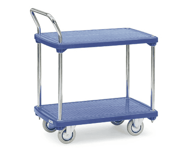 Fetra Kunststoff-Tischwagen mit zwei Böden, 815 x 540 x 890 mm