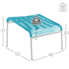 Schaffner Tabouret à spaghetti Säntis, l x p x h 480 x 500 x 300, en diverses couleurs