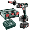 Metabo Akku-Schlagbohrschrauber SB 18 LTX BL Q I, mit 2x Li-Power Akkus (18 V / 5.2 Ah), Ladegerät ASC 55 und metaBOX 145 L