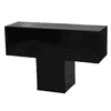 PLUS Doppelpergola, Schwarz RAL 9005, Modell 3, BxTxH 6640 x 2380 x 2260 mm