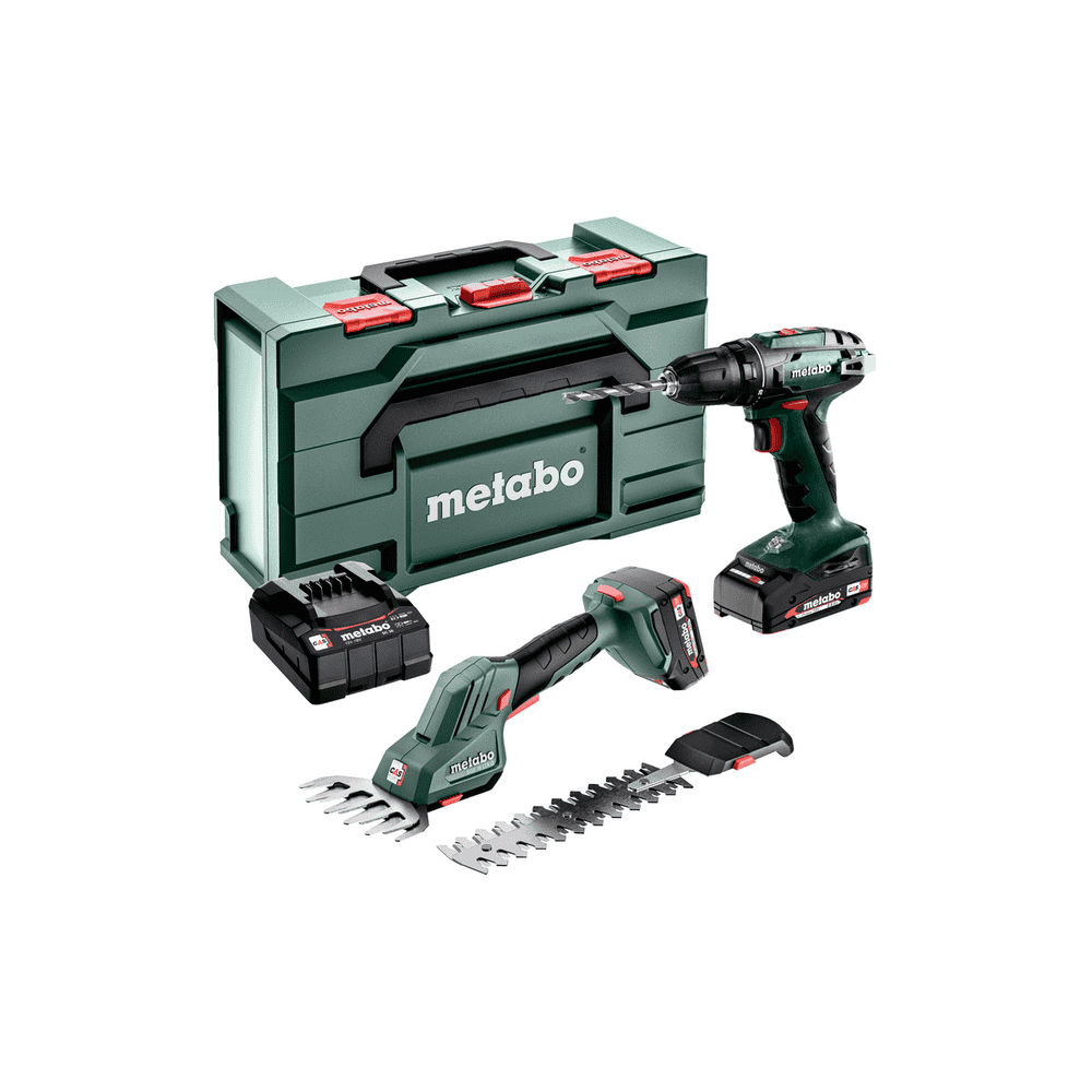 Metabo Combo Set 2.2.5, 18 V Akku-Maschinen im Set mit 2x Li-Power Akkus 2.0 Ah