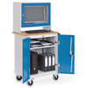 Bedrunka+Hirth Mobiler Computerschrank mit Monitoraufsatzgehäuse für 24" Monitor, 750 x 500 x 1600 mm