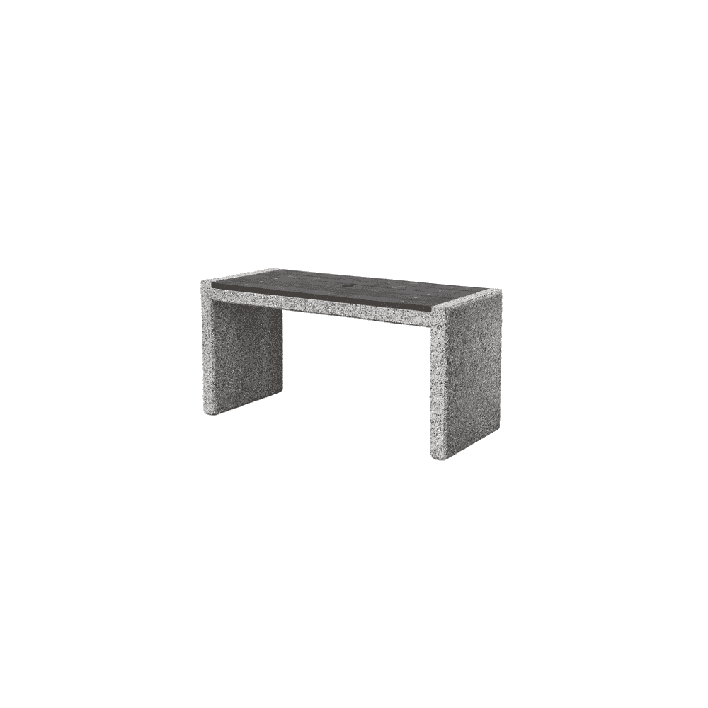 Betontisch mit Beplankung in Holzoptik, 1590 x 650 x 800 mm