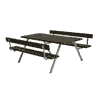 PLUS Alpha Ensemble de mobilier de jardin RePlast, noir, disponible en plusieurs modèles