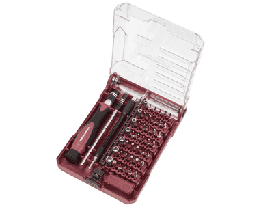 KRAFTWERK Präzisions-Schraubendreher-Set 1/4", 45-teilig, für Feinmechanik und Elektronik