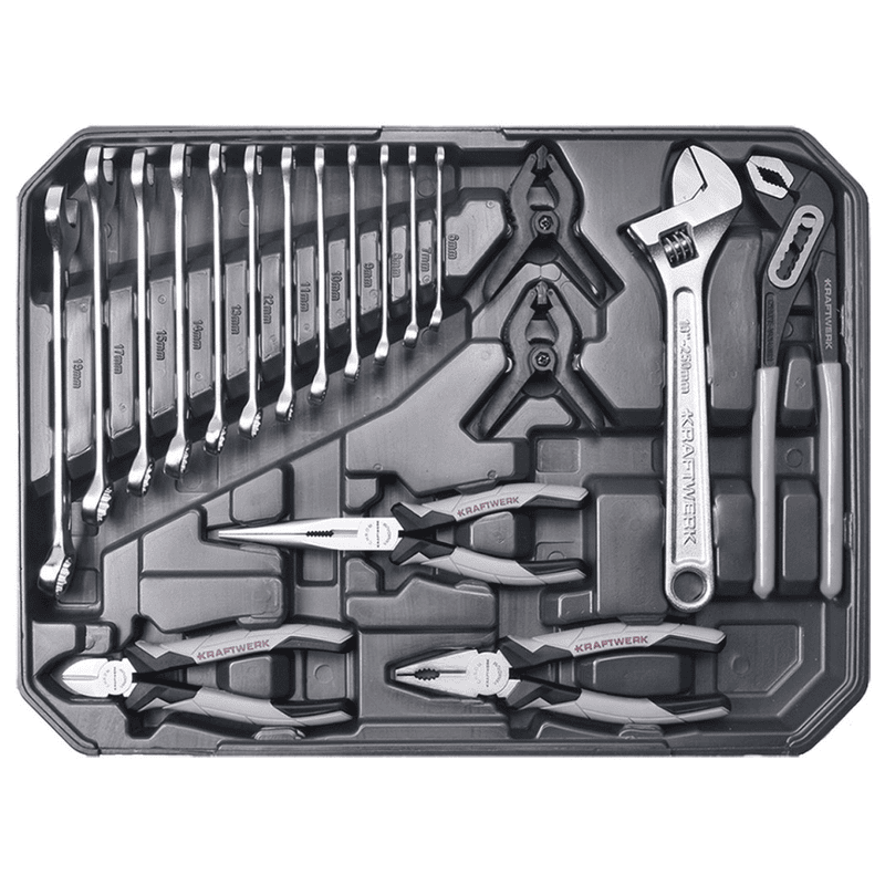 KRAFTWERK BASIC LINE Werkzeugkoffer, 1/4" + 1/2", inkl. Werkzeug, 266-teilig