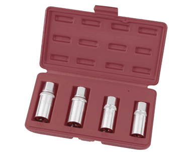 KRAFTWERK PRO LINE Bolzenausdreher-Satz, 4-teilig, Kunststoffkoffer, BxTxH 221 × 123 × 45 mm