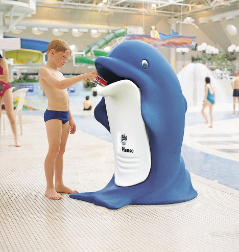 Poubelle - adaptée aux enfants, divers personnages animaliers