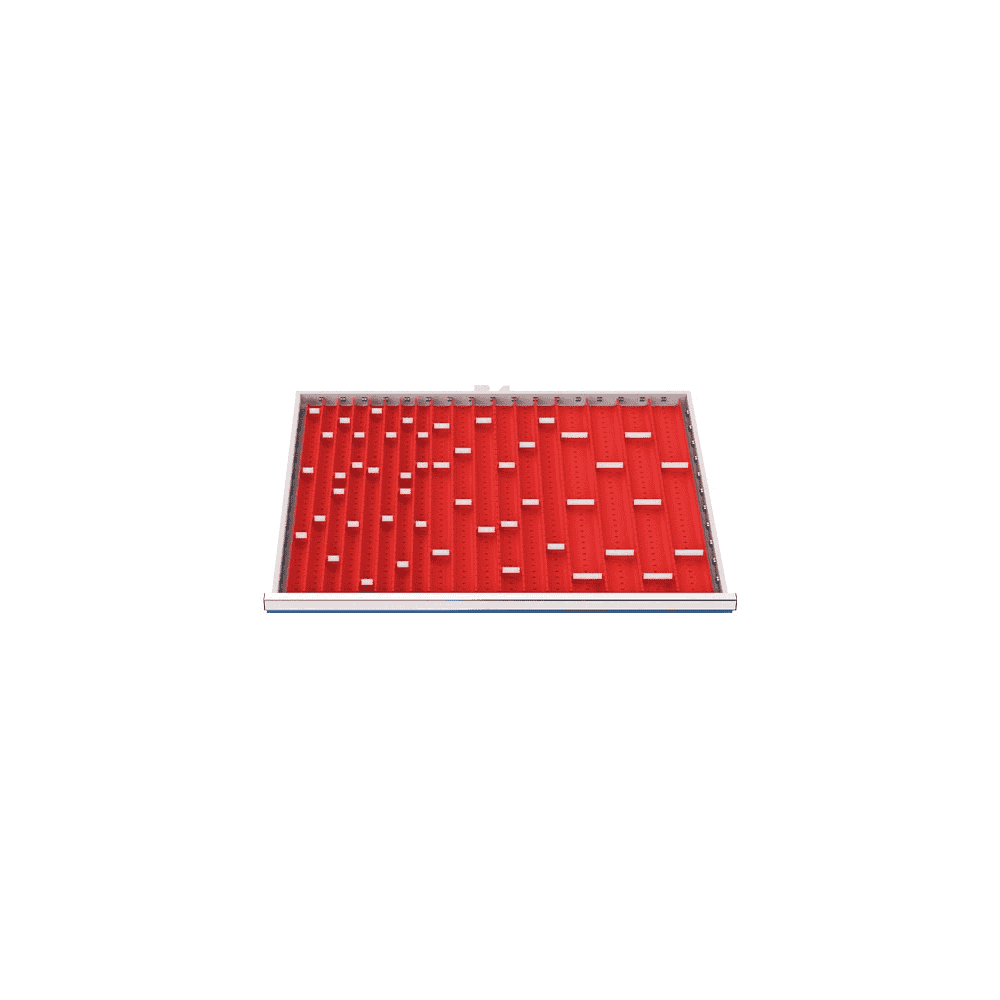 Jeu de plaques de benne 71 pièces, R 36-24, dimensions utiles des tiroirs 900 x 600 mm, hauteur de façade 50 / 75 mm