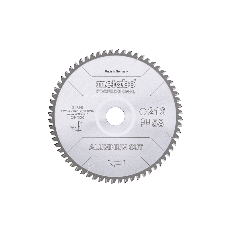 Metabo Kreissägeblatt "Aluminium Cut - Professional" 305 x 30 mm, Z84, FZ / TZ, 5° negativ