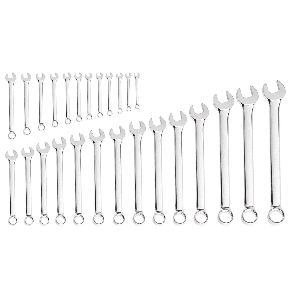 KRAFTWERK Gabelringschlüssel-Satz 5.5–32 mm, 26-teilig, voll verchromt, hochglanzpoliert