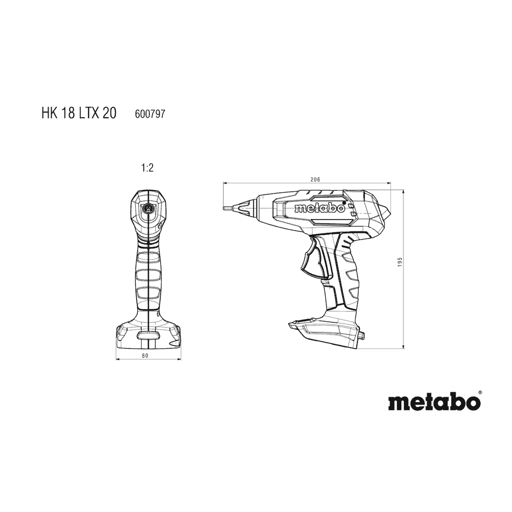 Metabo Akku-Heissklebepistole HK 18 LTX 20, 18 V in zwei Ausführungen