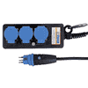 Steffen Steckdosenleiste PROFESSIONAL, T13 Steckdosen, 10 A, GdV 3 x 1.5mm², IP55, schwarz/blau, diverse Ausführungen