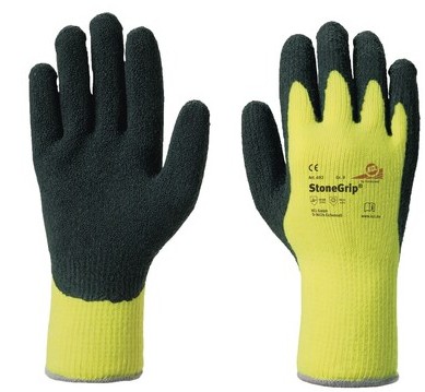 Gants de protection contre le froid KCL StoneGrip 692, couleur noir/jaune, en 4 tailles