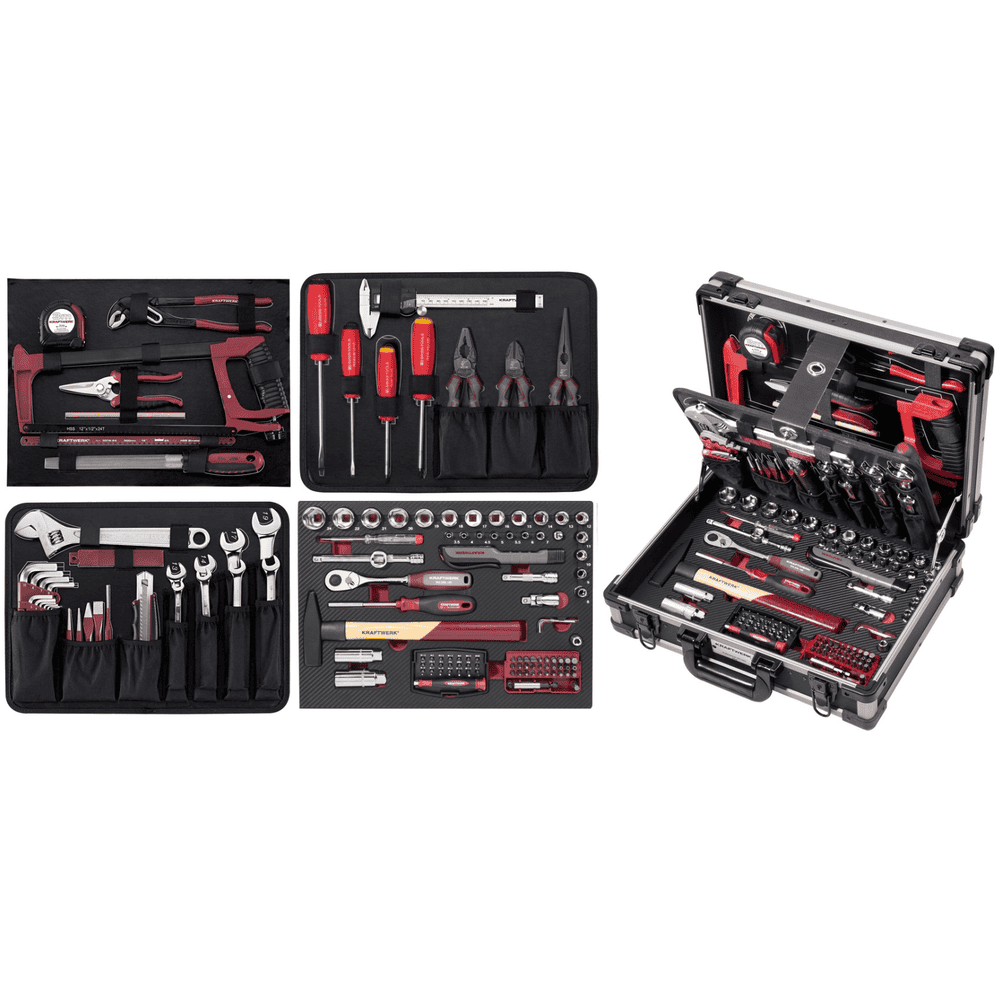 KRAFTWERK PRO LINE Profi-Alu-Werkzeugkoffer KW, PB+HT, 151-teilig