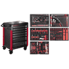 KRAFTWERK PRO LINE Werkstattwagen PT800 7 Schubladen, inkl. Werkzeug 242-teilig, BxTxH 800 x 479 x 1000 mm
