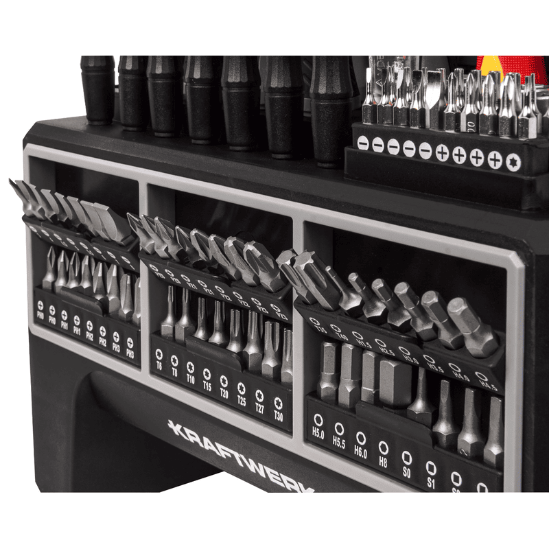 KRAFTWERK Schraubendreher- und Bit-Set, 114-teilig, komplett-Werkzeugset
