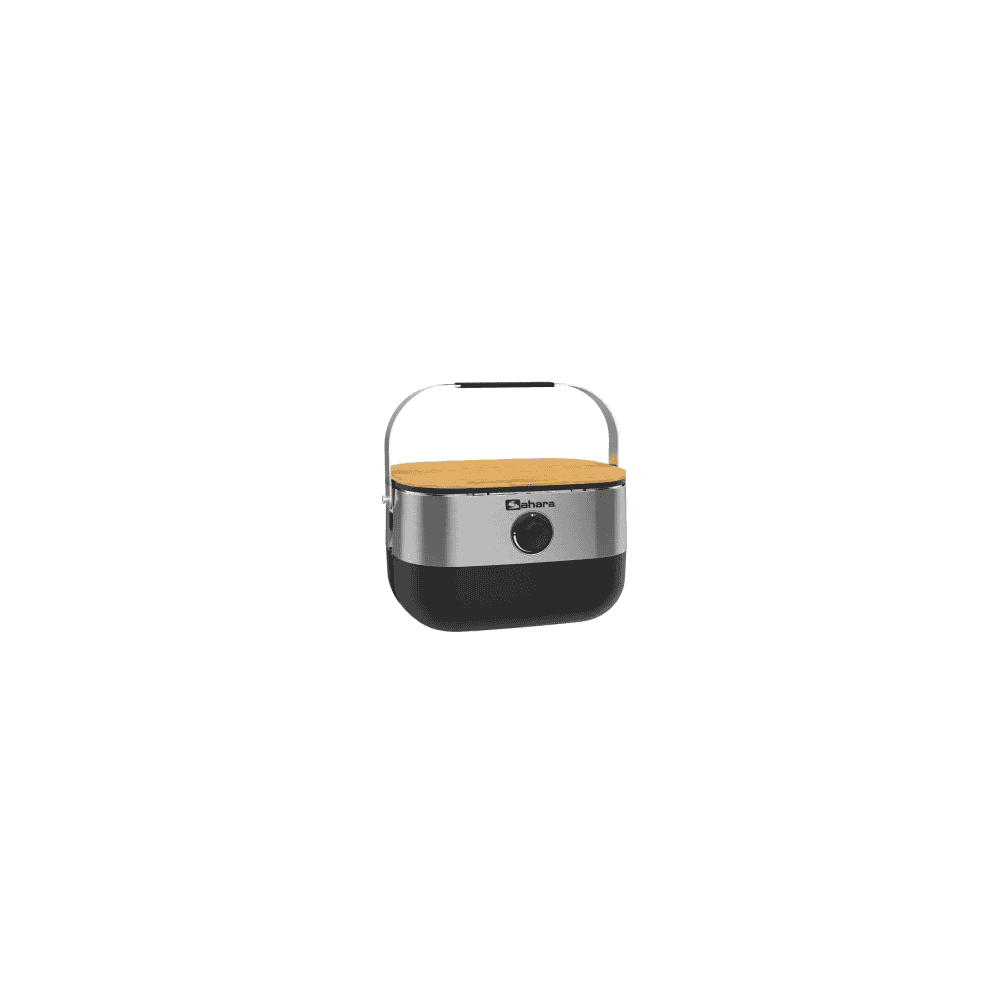 Tragbarer Picknick-Partygrill mit Holzbrett & Gusseisenrost, 2,5 kW Leistung