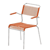 Schaffner Chaise de jardin Spaghetti Säntis avec accoudoirs, disponible en plusieurs versions