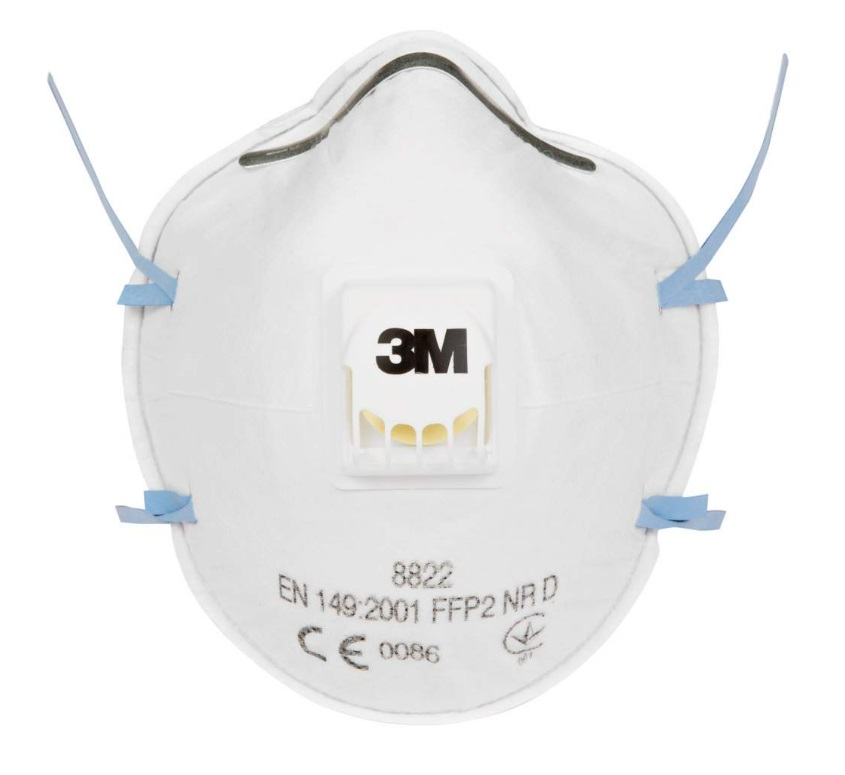 3M Masque de protection respiratoire 8822PRO5 blanc/bleu, 5 pièces