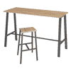 Besprechungs-Stehtisch Loris, 1750 x 680 x 1042 mm, Dekor/Holzart Asteiche