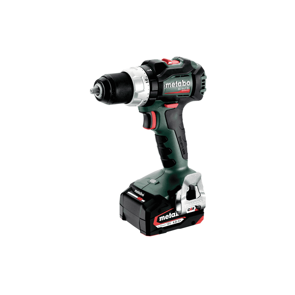 Metabo Perceuse-visseuse à batterie BS 18 LT BL, avec 2x batteries Li-Power (18 V / 4.0 Ah), chargeur ASC 55 et metaBOX 145