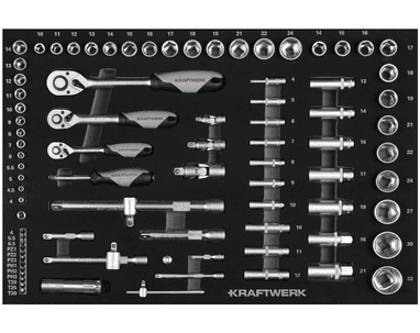 KRAFTWERK BT LINE Werkstattwagen BT700s, 7 Schubladen, 194-teilig, inkl Werkzeug