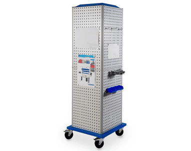 Bedrunka+Hirth mobiler Info-Point, 650 x 650 x 1970 mm