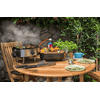 Tragbarer Picknick-Partygrill mit Holzbrett & Gusseisenrost, 2,5 kW Leistung