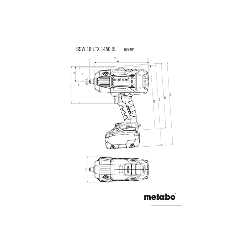 Metabo Akku-Schlagschrauber SSW 18 LTX 1450 BL, 18 V in drei Ausführungen