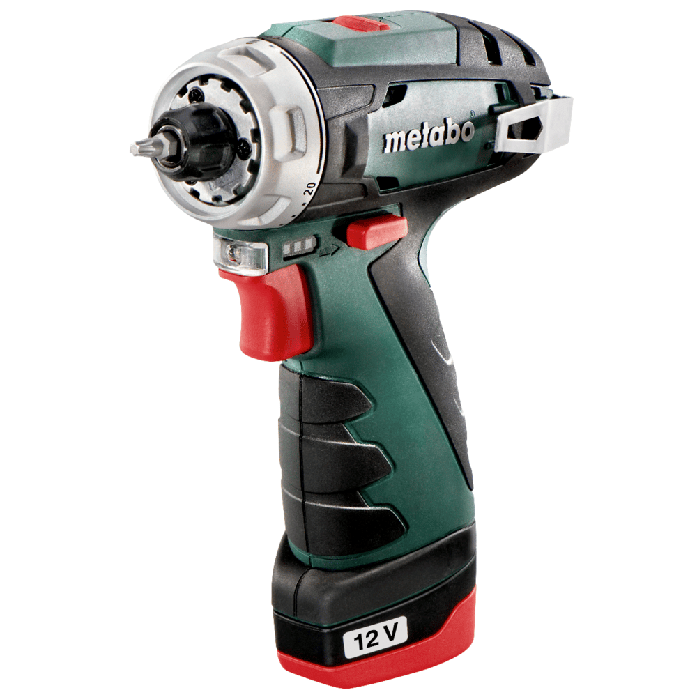 Metabo Akku-Bohrschrauber PowerMaxx BS Basic, 12 V, mit 2 x 2.0 Ah Li-POWER Akkus und Kunststoffkoffer