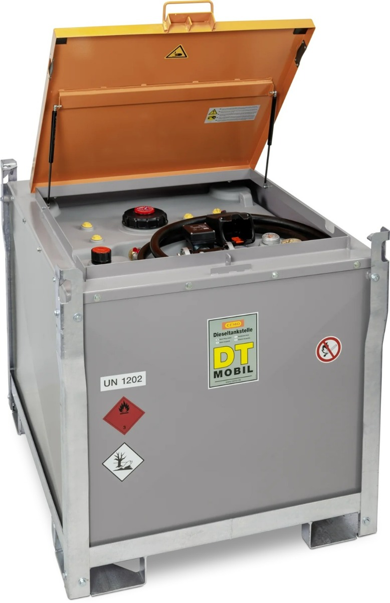 CEMO Baustellentank DT Mobil PRO hybrid 980 l Basic, „APready“, 18 V, 60 l/min, 4 m Schlauch