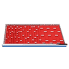 Jeu de plateaux à bacs 91 pièces, R 48-24, dimensions utiles des tiroirs 1200 x 600 mm, hauteur de façade 75 mm