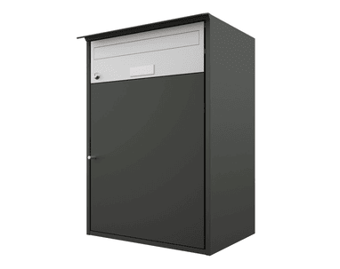 Huber Briefkasten Alu 400 aus Aluminium mit 40 l Ablagefach, diverse Farben