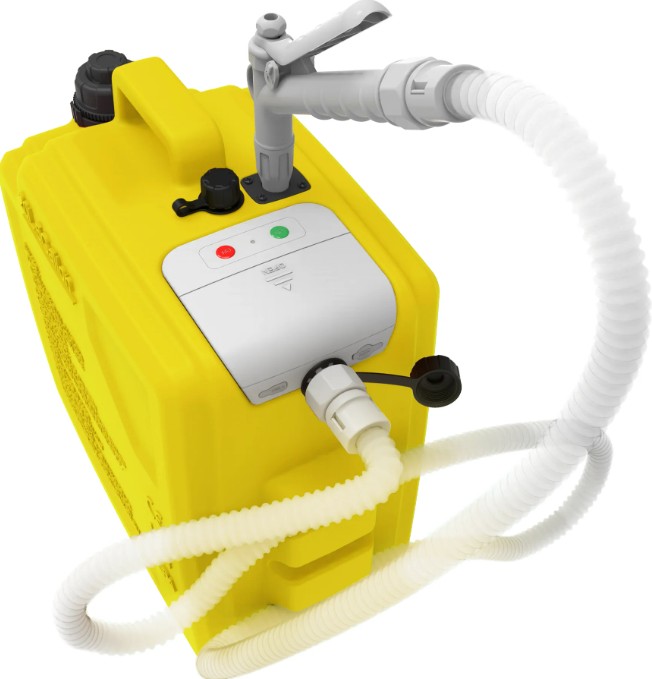 CEMO Bidon de diesel de 20 litres avec pompe électrique, bidon de carburant mobile en PEHD avec pistolet de distribution