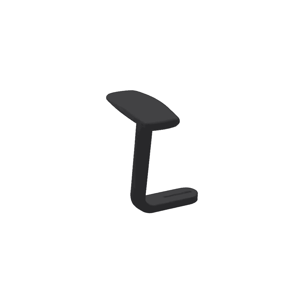Accoudoirs Prosedia, lot de 2, non réglables, noir, L x l x H 240 x 170 x 290 mm