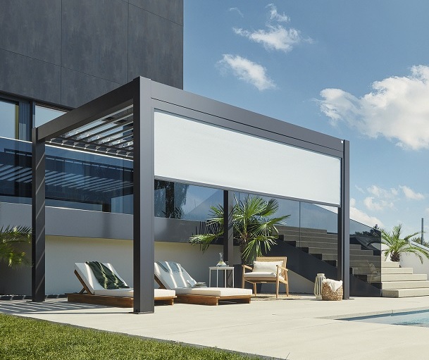 Biohort Sonnenschutzrollo elektrisch - Zubehör zu Pergola, in 3 Farben