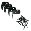 PLUS Pergola double avec clôture Tokyo, noir RAL 9005, modèle 3, L x P x H 6 640 x 2 380 x 2 170 mm