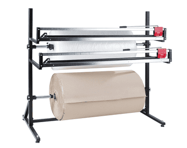 Schneidständer für 2 Rollen Verpackungsmaterial horizontal