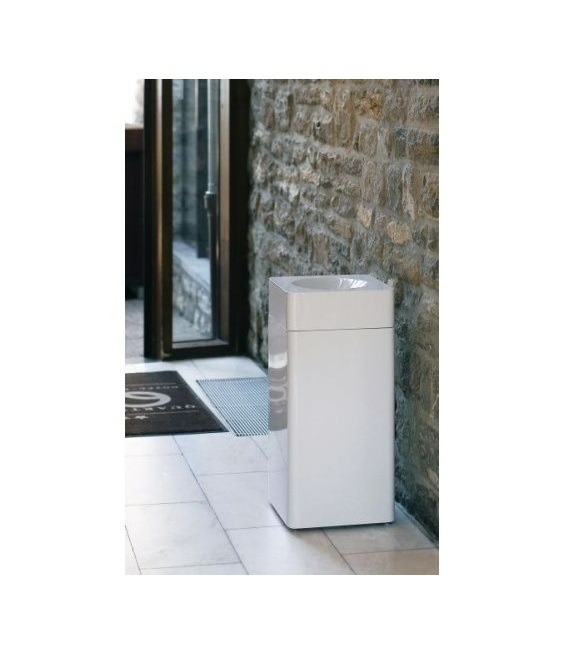 Poubelle carrée auto-extinguible de 51 l, ignifuge, disponible en 2 couleurs