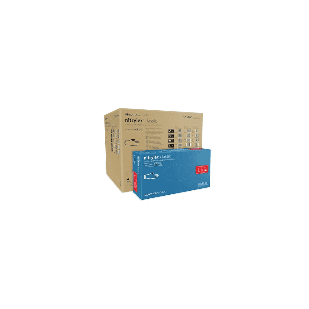 Nitril Einweghandschuhe NITRYLEX CLASSIC, Packung à 100 Stück, blau