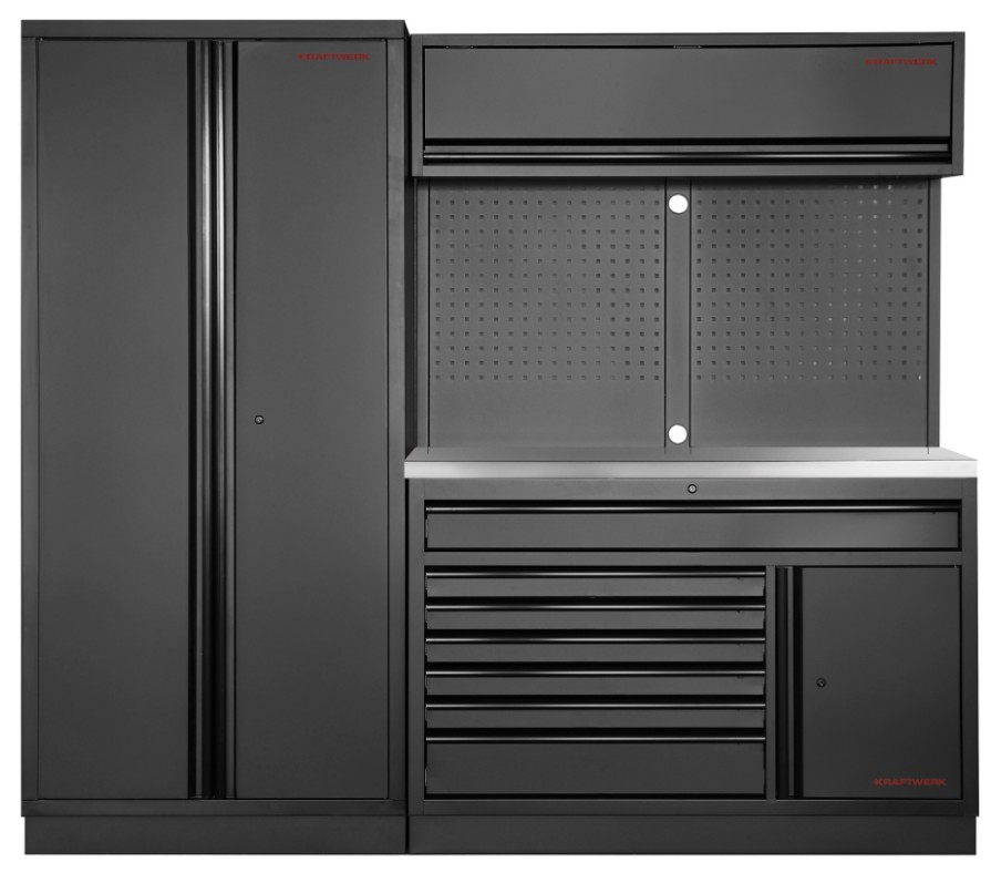 KRAFTWERK MOBILIO BLK Combiné 2 éléments large, paroi perforée, LxLxH 488 x 2275 x 2000 mm