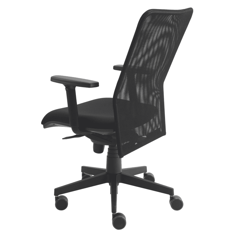 Ergonomischer Bürostuhl Hortensie mit Netzrücken, schwarz, höhenverstellbar, 500 x 450 mm