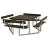 PLUS Ensemble de mobilier de jardin Twist RePlast, noir, disponible en plusieurs modèles
