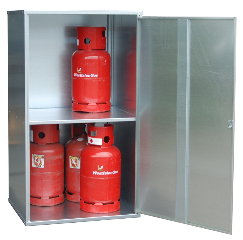 Gasflaschenschrank Typ GFD-G, geschlossene Ausführung, in 2 Grössen